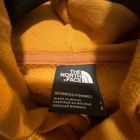 THE NORTHFACE | Womens Size L Yellow Logo Hooded Sweatshirt - Picture 4 of 4